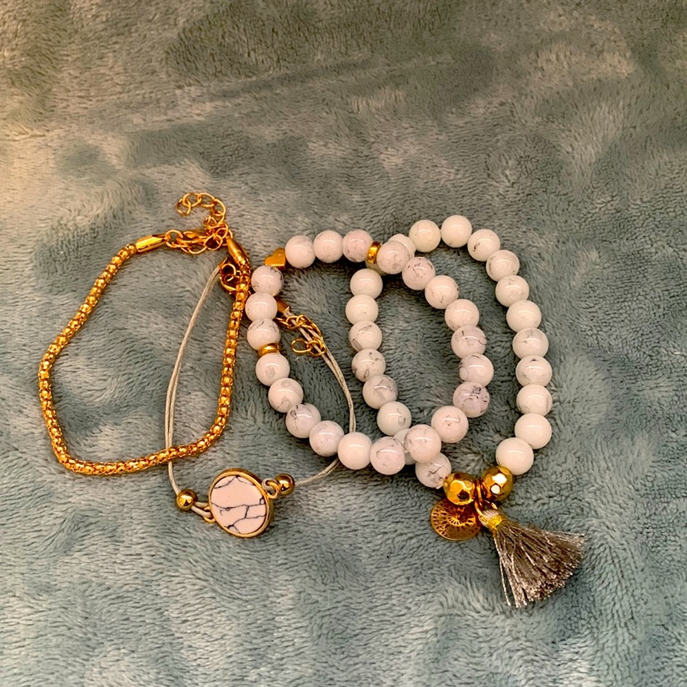 New marble/gold colored bracelets